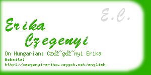 erika czegenyi business card